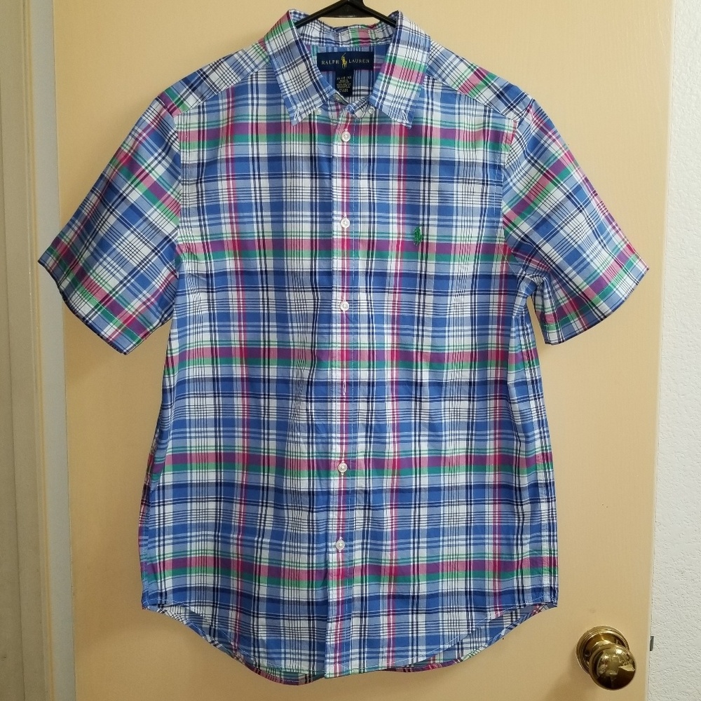 Boy's Ralph Lauren Polo Button Up Plaid Shirt XL